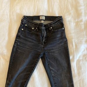J Crew 9” high-rise toothpick jeans in black
